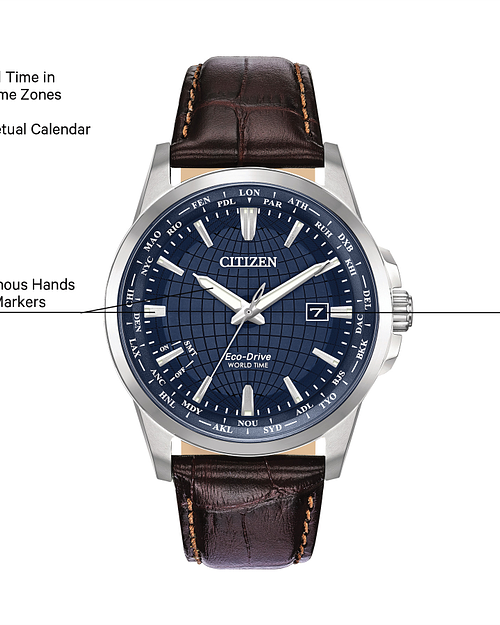 Citizen Brycen Eco-Drive Black Dial Stainless Steel Watch Citizen Brycen Eco-Drive Black Dial Stainless Steel Watch